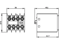 عکس کنتاکت کمکی زیمنس مدل 3RH2911-1FA22 از زاویه روبرو دور